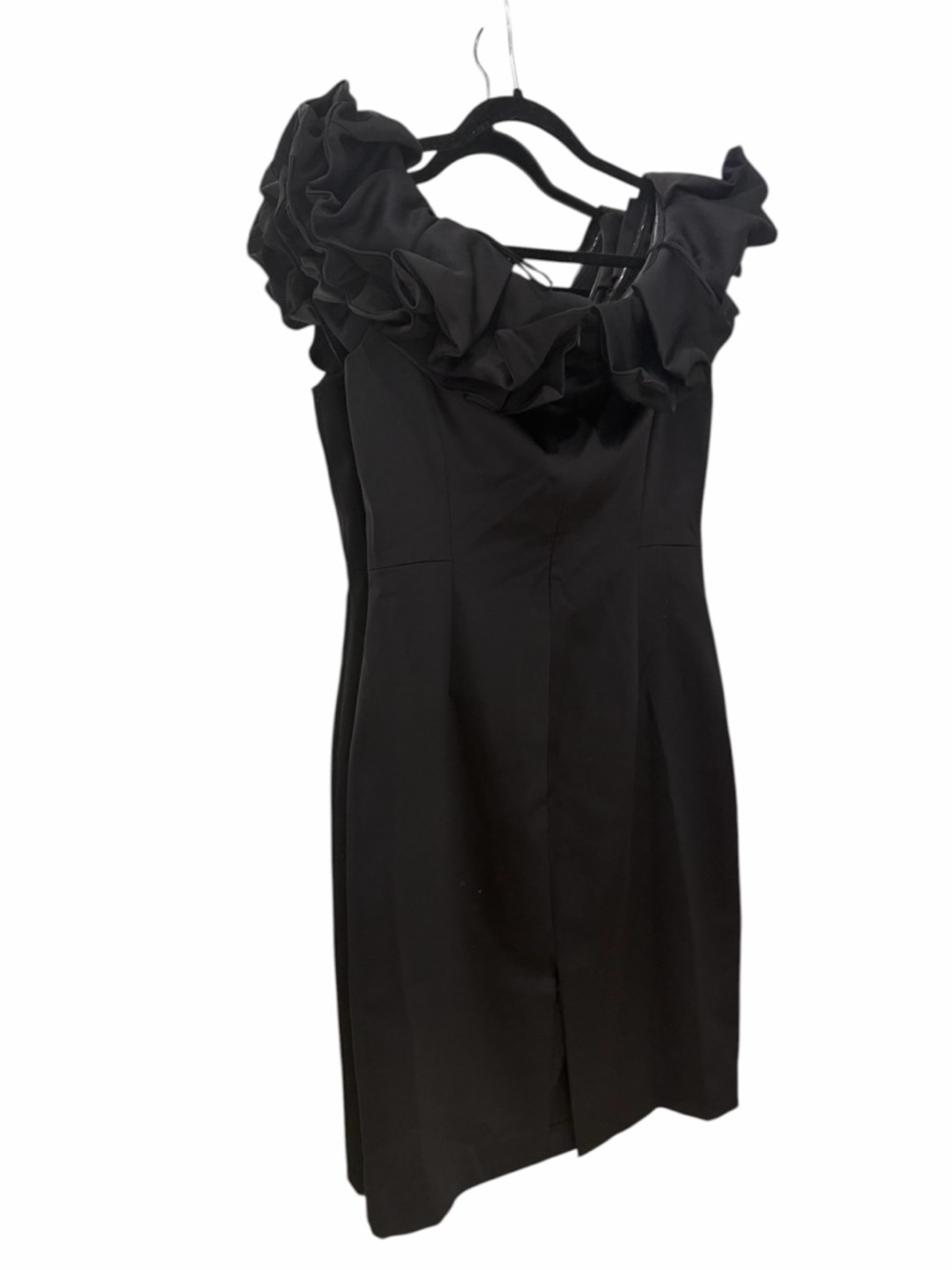 Antonio Melani Black Ruffle Cocktail Dress – Size 6 🖤